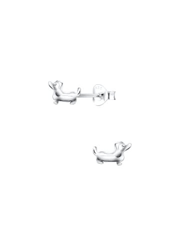 Alexander York Ohrringe, Ohrstecker HUND DACKEL in 925 Sterling Silber, 2-tlg.