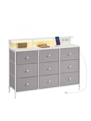 SONGMICS Kommode Bellah in Grau - (B)114.1 x (H)84.1 x (T)33.6 cm