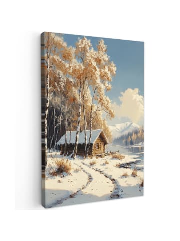 MuchoWow Leinwand bilder Berghütte (BxH)