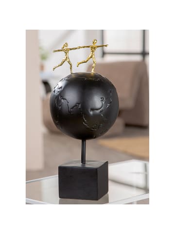 GILDE Skulptur Around the World schwarz - (H) 33,5 cm