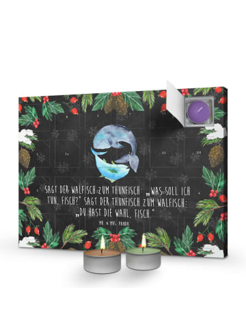 Mr. & Mrs. Panda Duftkerzen Adventskalender Walfisch Thunfisch m... in Kreidetafel