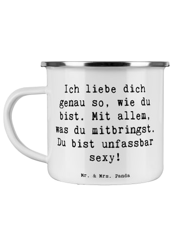 Mr. & Mrs. Panda Trinkbecher Spruch Sinnlichkeit lieben mit Spruch in Weiß