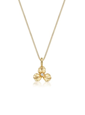 Elli DIAMONDS  Halskette 585 Gelbgold Blume, Diamant in Gold