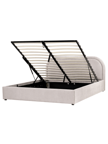 Beliani Doppelbett QUILLIEN in Beige/Grau - (W) 172 x (H) 91 x (L) 217 cm