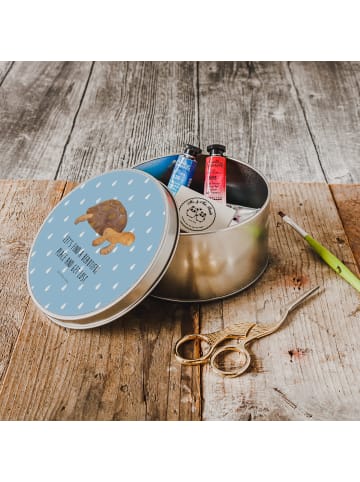 Mr. & Mrs. Panda Kaffeedose Schildkröte MHerzieren mit Spruch in Blau Pastell