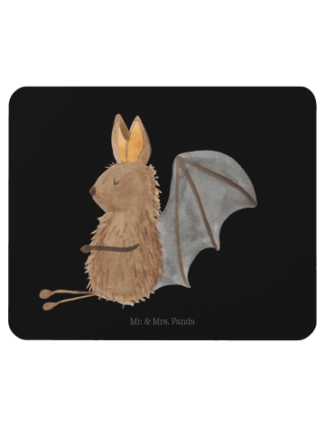 Mr. & Mrs. Panda Mousepad Fledermaus Sitzen ohne Spruch in Schwarz