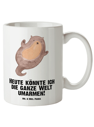 Mr. & Mrs. Panda XL Tasse Otter Umarmen mit Spruch in Weiß