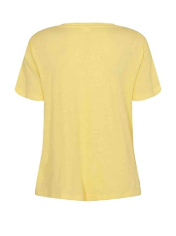 NÜMPH V-Kragen T-Shirt für Damen in gelb