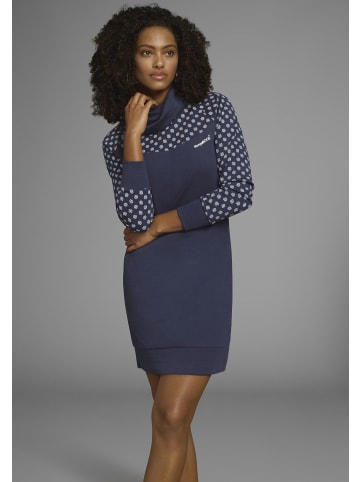 Kangaroos Sweatkleid in marine-weiß-gemustert