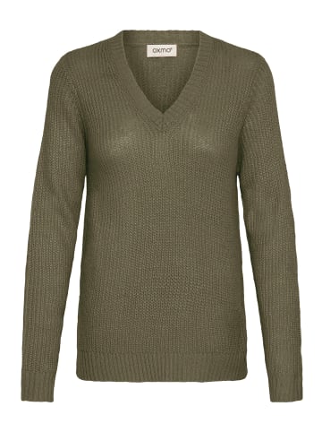 Oxmo V-Ausschnitt-Pullover OXFSinvi in Grün