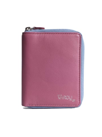 VARGU Echtleder Geldbörse WENS 1-A in mauve - sky blue