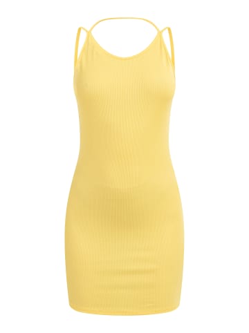 myMo Damen Minikleid Aus Rippstrick in Hellgelb