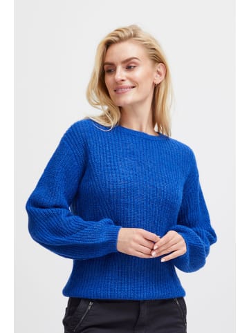 PULZ Jeans Strickpullover PZIRIS Boatneck Pullover 50206779 in blau