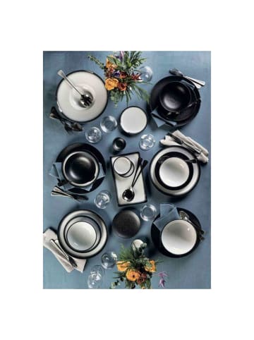 Maxwell & Williams 4er Set Pasta- und Suppenteller Caviar Black ø 28 cm in schwarz