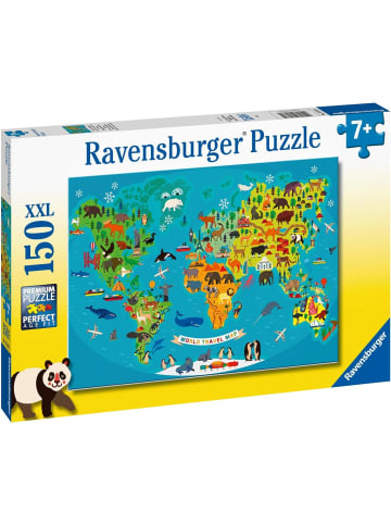 Ravensburger Tierische Weltkarte 150 Teile Puzzle Kinder ab 7 Jahren