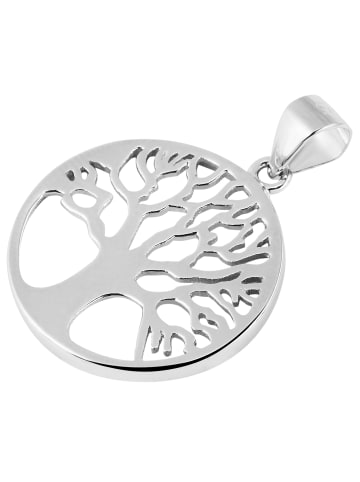 Adeliás Damen Anhänger Lebensbaum aus 925 Silber in silber