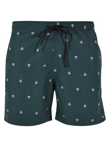 Urban Classics Badeshorts in anchor/bottlegreen/white