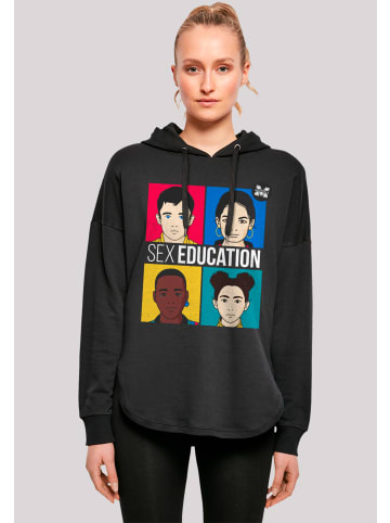 F4NT4STIC Oversized Hoodie Sex Education Teen Illustrated Netflix TV Series in schwarz