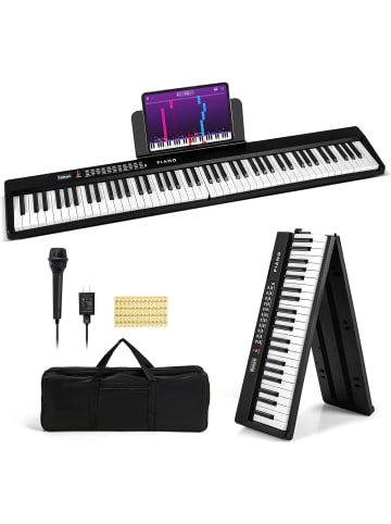 COSTWAY Keyboard Piano 88 Tasten in Schwarz