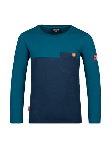 Trollkids Longsleeve "Bergen" in Nachtblau/Dunkelblau