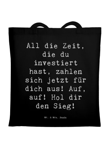 Mr. & Mrs. Panda Strandtasche Spruch Sportliche Wettkämpfe Erfol... in Schwarz