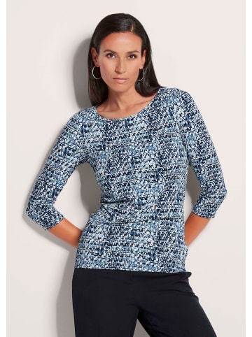 MADELEINE Print-Shirt mit U-Boot-Ausschnitt in blau / multicolor