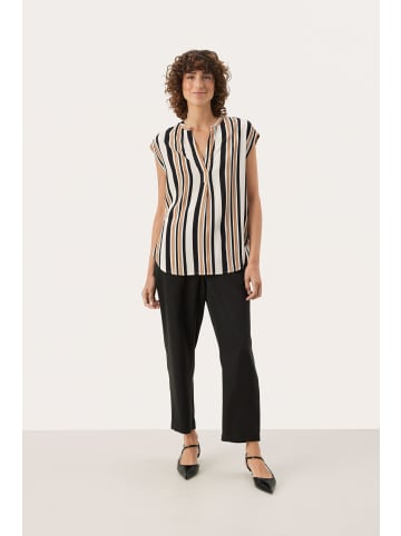 PART TWO Ärmellose Bluse BjarkaPW Gerade Passform in Brown Sugar Stripe