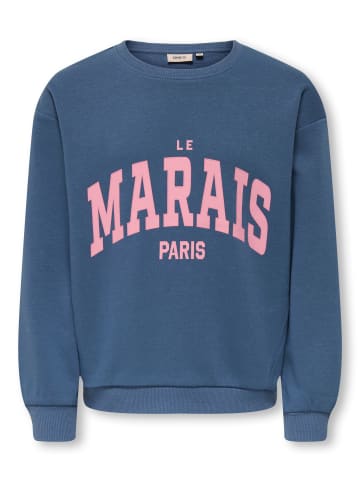 KIDS ONLY Sweatshirt KOGMARISA L/S O-NECK LOOSE PRINTED SWT in vintage indigo