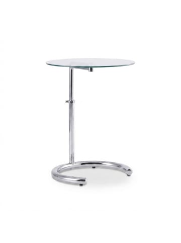 relaxdays Kaffeetisch in Silber - Ø 46 cm