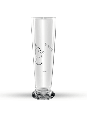 Mr. & Mrs. Panda Bierglas Avocado Party Zeit ohne Spruch in Transparent