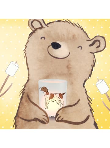 Mr. & Mrs. Panda Glas Teelichthalter Pointer Moment ohne Spruch in Transparent