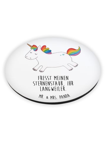 Mr. & Mrs. Panda magnet Einhorn Happy mit Spruch in Weiß