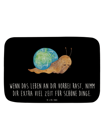 Mr. & Mrs. Panda Badematte Schnecke Sir mit Spruch in Schwarz