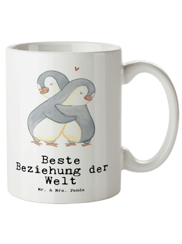 Mr. & Mrs. Panda jumbotasse Pinguin Beste Beziehung der Welt mit... in Weiß