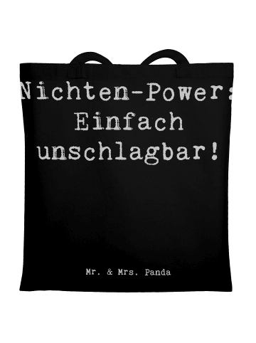 Mr. & Mrs. Panda Tragetasche Nichte Power mit Spruch in Schwarz