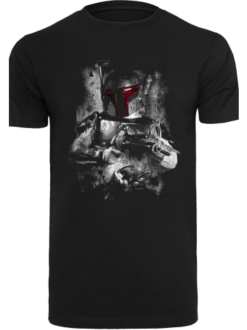 F4NT4STIC T-Shirt Star Wars Boba Fett Distressed in schwarz