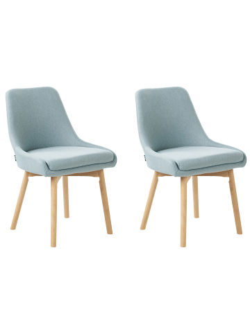 Beliani 2er-Set Esszimmerstuhl MELFORT in Blau/Braun