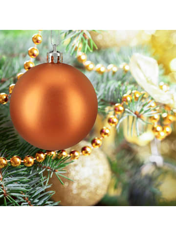 relaxdays 138-tlg. Weihnachtskugeln Set in Orange