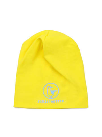 SCHIETWETTER Beanie für Kids mit Print Möwe in gelb-light blue