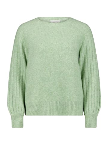 CARTOON Strickpullover mit Rundhalsausschnitt in Green Melange
