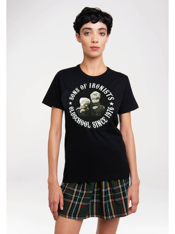 Logoshirt T-Shirt 'Muppets - Waldorf & Statler - Sons Of Ironists' in schwarz