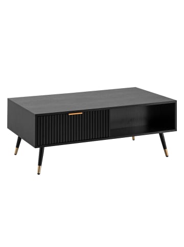 FineBuy Couchtisch in Schwarz / Spanplatte / 110x60x43