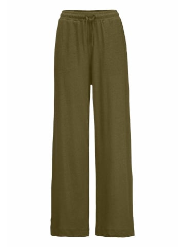 Hessnatur Jersey Hose Wide Leg  in goldoliv