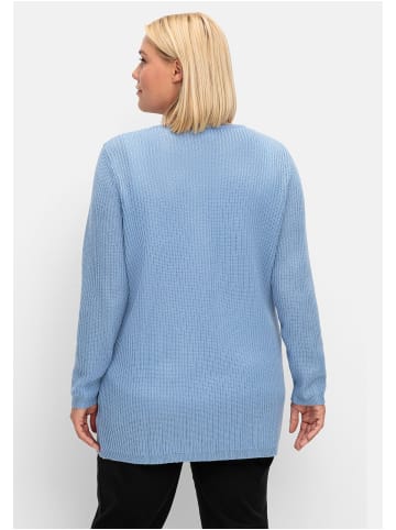 sheego Longstrickjacke in bleu