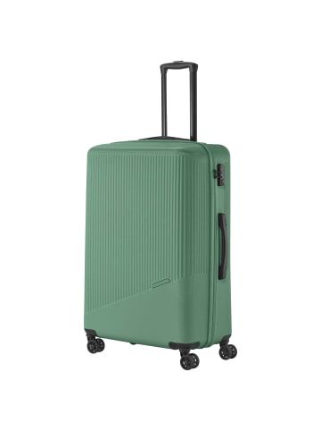 travelite Bali - 4-Rollen-Trolley L 77 cm (weiß/cognac) in grün