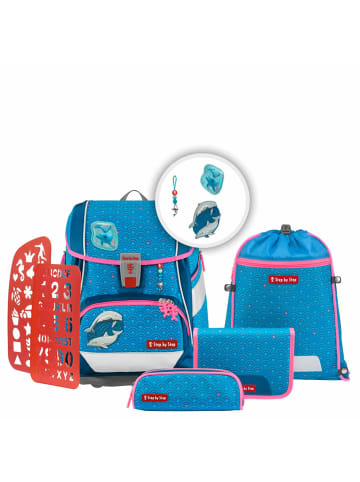Step by Step 2in1 Plus - Schulranzen Set 6tlg. (Tractor Freddy) in Dolphin Pippa