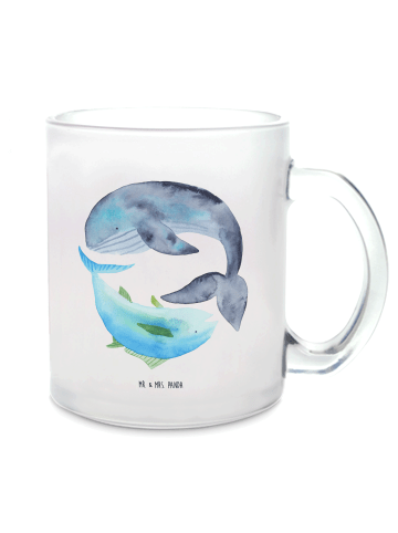 Mr. & Mrs. Panda Glas Walfisch Thunfisch ohne Spruch in Transparent