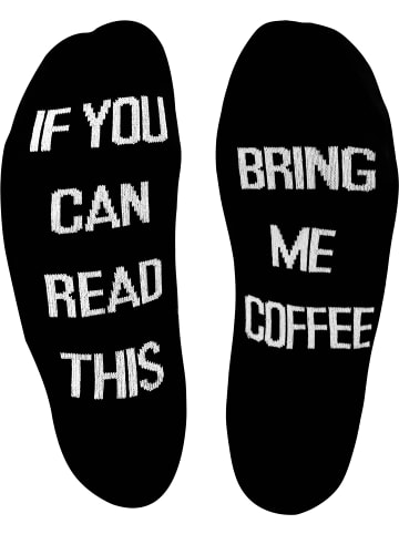 normani 2 Paar Herrensocken mit witzigen Sprüchen in Coffee/Nap