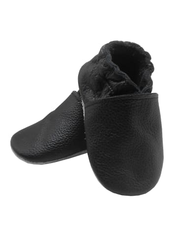 Bemesu Baby Krabbelschuhe aus Leder, weiche Lauflernschuhe mit rutschfester Sohle 