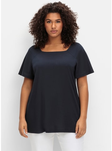 sheego T-Shirt in tiefblau